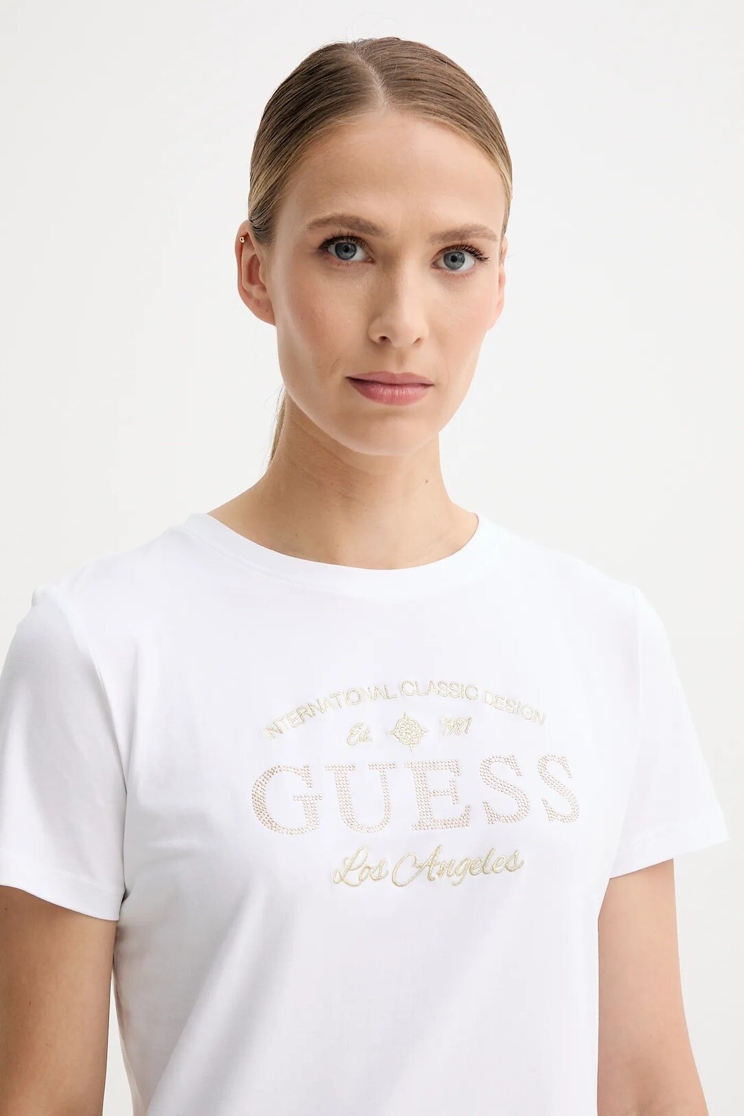 Футболка GUESS MARINA SS CN, размер S, белый, — фото 1