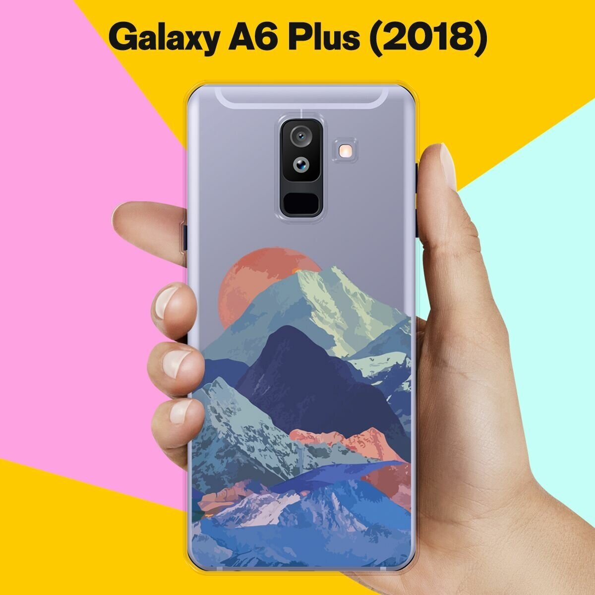 Силиконовый чехол на Samsung Galaxy A6 Plus (2018) Горы / для Самсунг Галакси А6 Плюс