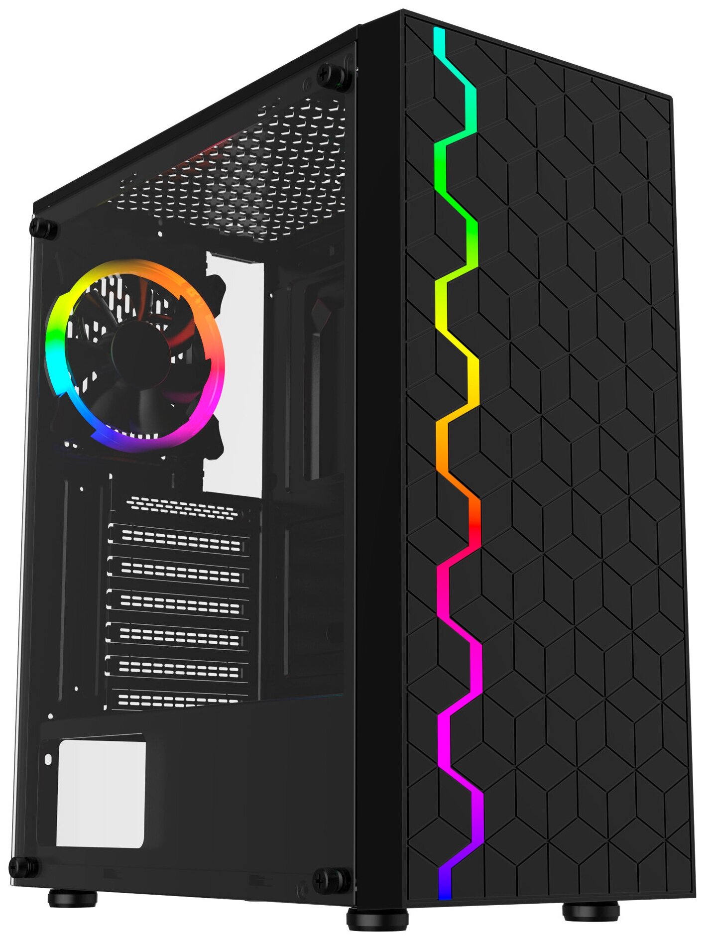 Корпус ATX GMNG OGC-G100, Midi-Tower, без БП, черный