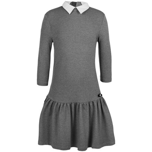 фото Школьное платье gulliver, размер 158, серый