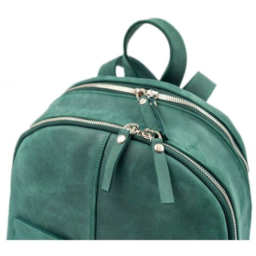 фото Городской женский рюкзак j.audmorr, tenby emerald, натуральная кожа, ручная работа j. audmorr