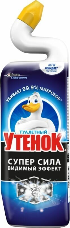 Чистящее средство для унитазов Туалетный утёнок Супер сила видимый эффект