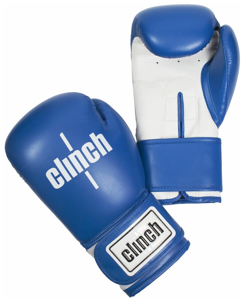 C137 Перчатки боксерские Clinch Fight 2.0 сине-белые (10 oz)