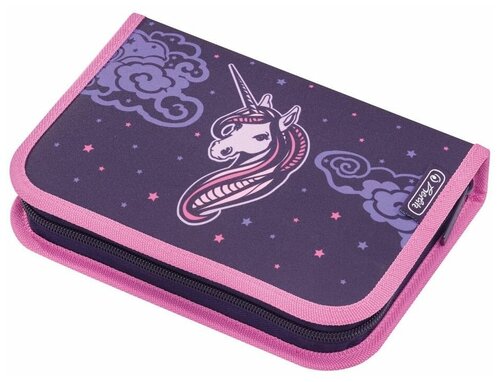 Herlitz Пенал Unicorn Night (50014330), фиолетовый/розовый