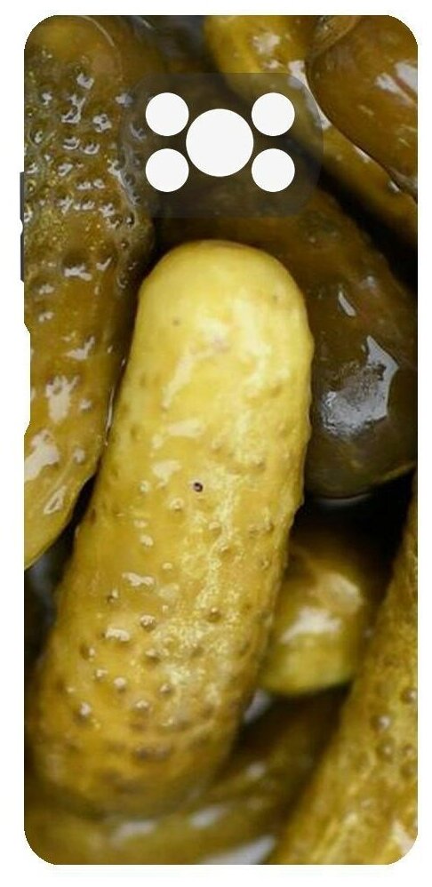 Чехол-накладка Krutoff Soft Case Огурчики для Xiaomi Poco X3 Pro черный