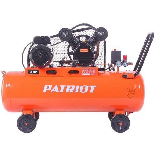 Компрессор масляный PATRIOT LRM 100-480R, 100 л, 2.2 кВт компрессор масляный fubag b4800в 100 ст4 100 л 3 квт
