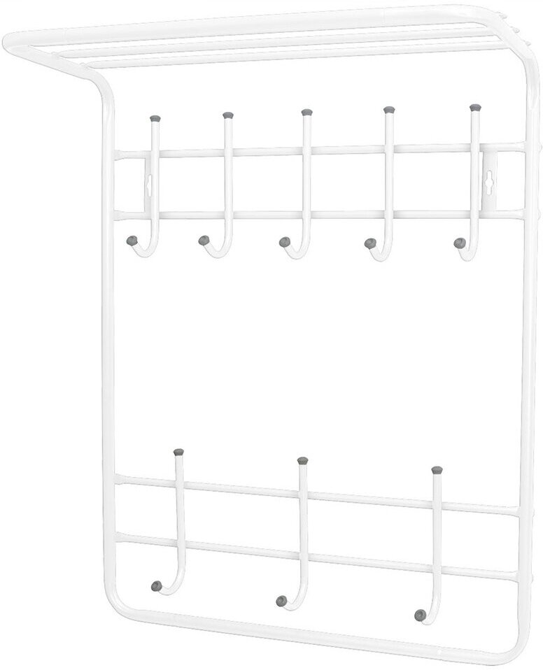 Вешалка настенная Nika ВПТ8/59х27х71 см с полкой белая