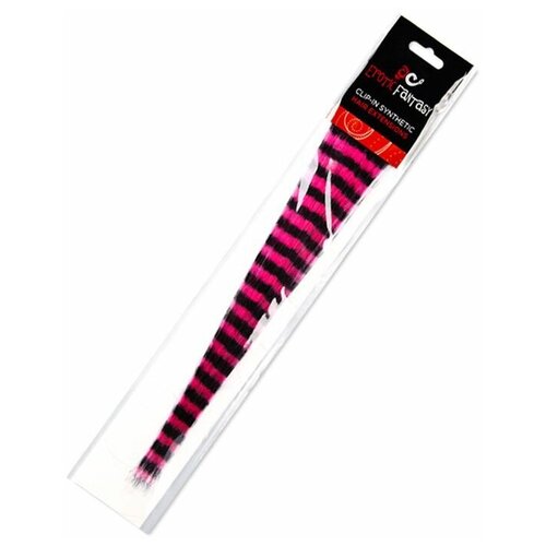Цветные Clip-In локоны Черно-розовая зебра 2 штуки в упаковке