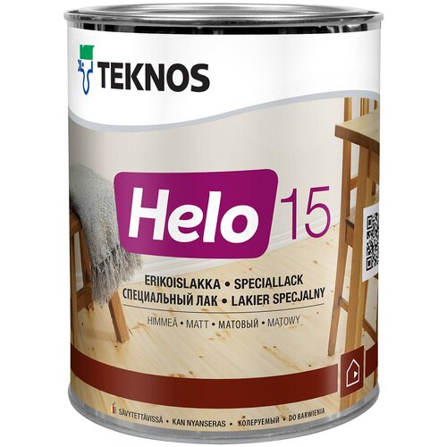 Лак TEKNOS Helo 15 Бесцветный матовый (9л)