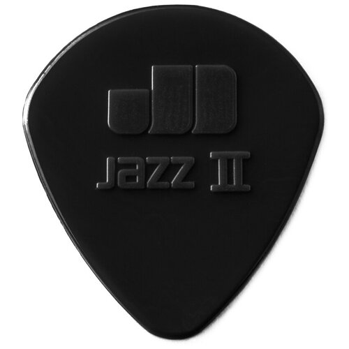 Dunlop 47P2S Nylon Jazz II Black Stiffo упаковка черных медиаторов, (6шт.) 47p2s nylon jazz ii медиаторы 6шт 1 18мм черные dunlop