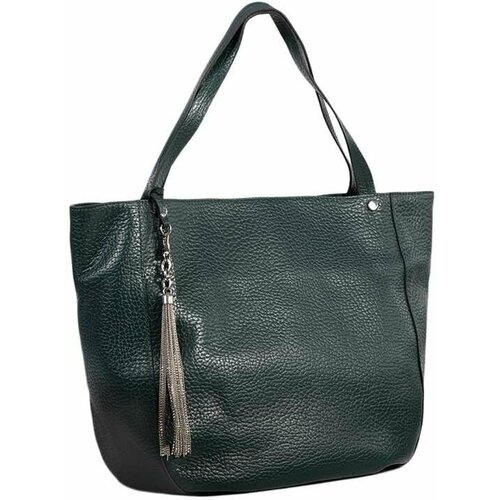 фото Сумка тоут brialdi, фактура зернистая, зеленый