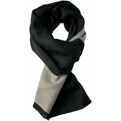Шарф Florento,180х30 см, черный, бежевый шарф florento 196х33 см универсальный бежевый