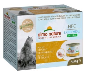 Almo Nature консервы для кошек "Куриная Грудка" (Natural Light Meal - Chicken Breast) 4шт х 50 гр 0,2 кг