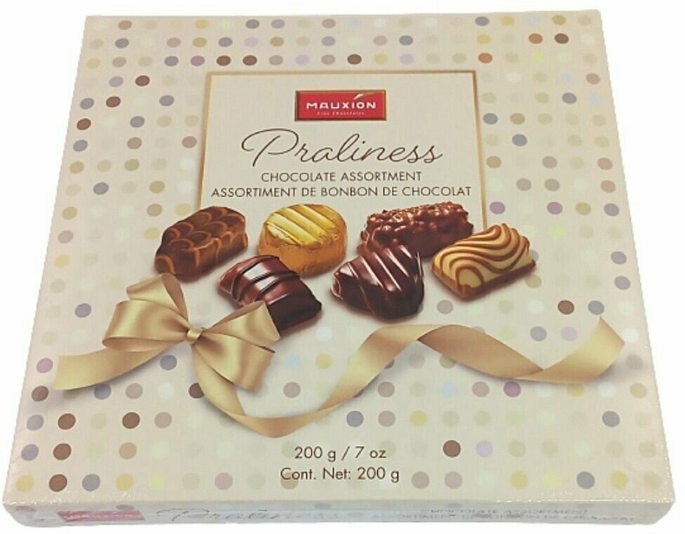 Шоколадные конфеты ассорти Mauxion praliness de bonbon de chocolat, 200гр - фотография № 3