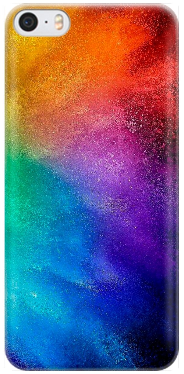 Силиконовый чехол на Apple iPhone SE / 5s / 5 / Эпл Айфон 5 / 5с / СЕ с рисунком "Торжество красок"