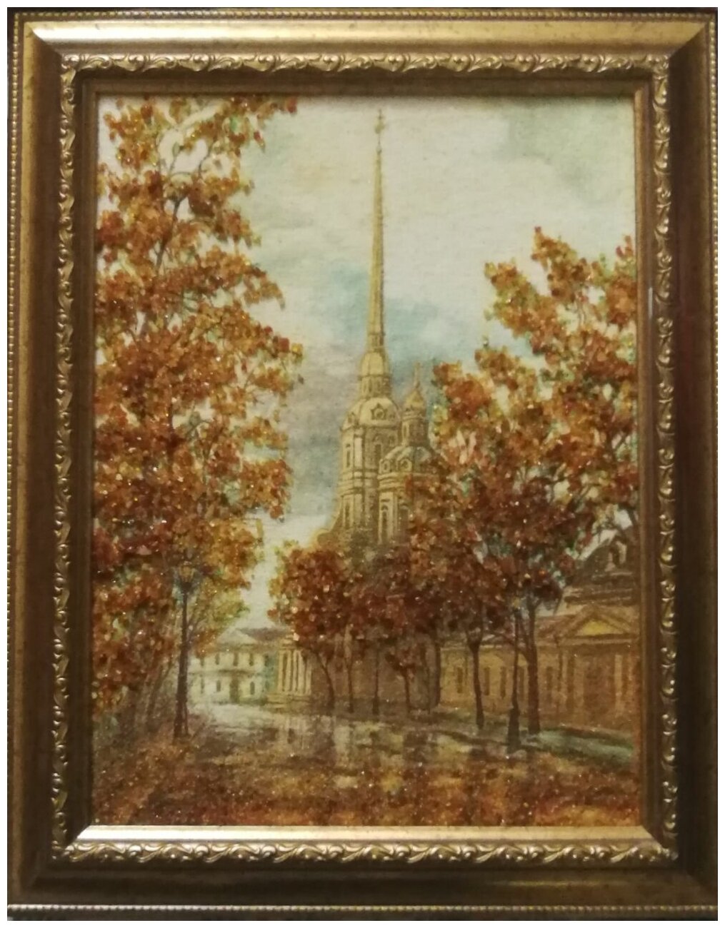 Картина из янтаря Петропавловский собор