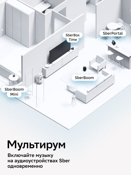 Умная колонка Sber SberBoom 40 Вт с семейством ассистентов Салют (SBDV-00090b), синий - фотография № 11