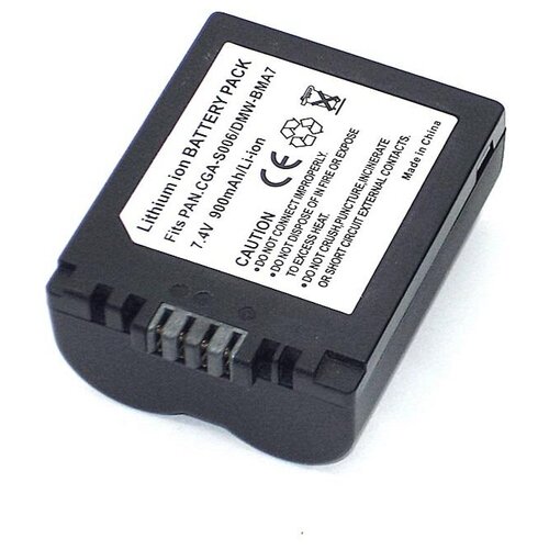 Аккумуляторная батарея для фотоаппарата Panasonic Lumix DMC-FZ2 (CGA-S006) 7,4V 900mAh Li-ion аккумулятор vbparts cga s006 7 4v 900mah li ion 077123 для panasonic lumix dmc fz2