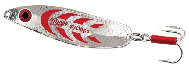 Блесна колеблющаяся Mepps SYCLOPS, 1, SILVER/Red 12 г