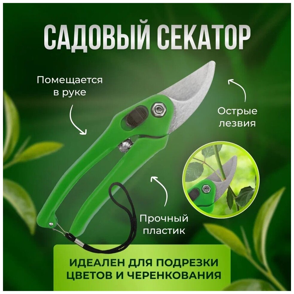 Секатор садовый зеленый, Сучкорез для обрезки Мини садовые ножницы зеленый