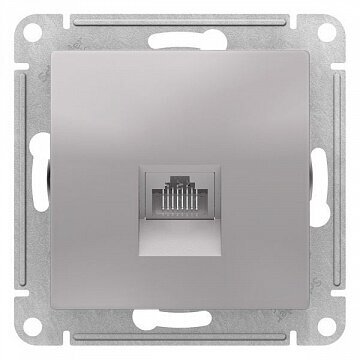 Розетка компьютерная 1xRJ45 Cat.5 ATLASDESIGN, алюминий | код. ATN000383 | Schneider Electric (4шт.в упак.)