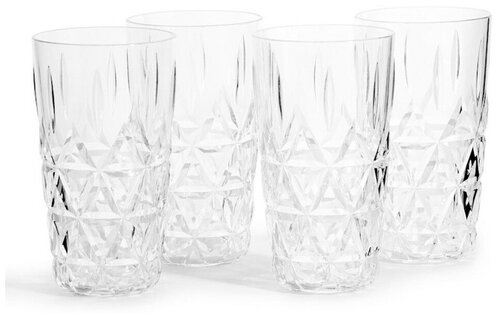 Набор из 4-х стаканов универсальных для пикника Picknick (прозрачный) Объем: 400 мл