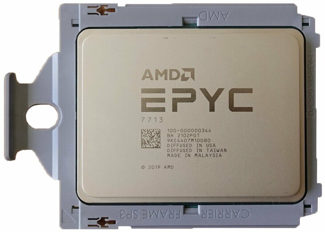 Процессор AMD 100-000000344 Zen3 64C/128T 2.0-3.675GHz (SP3, L3 256MB, 7nm, 225W) Tray - фото №5