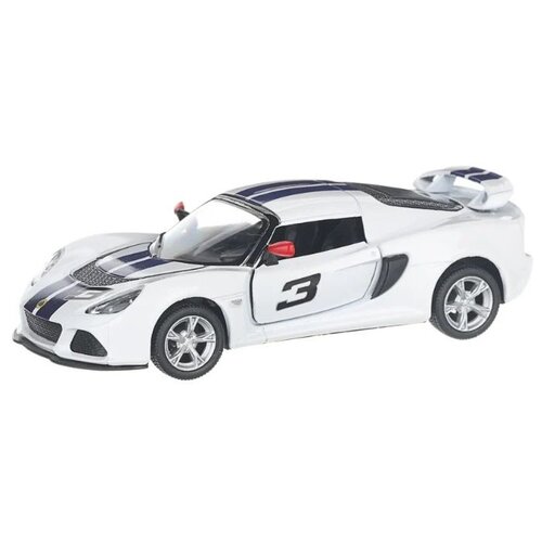 Легковой автомобиль Serinity Toys 2012 Lotus Exige S (5361DFKT) 1:32, 12.5 см, белый/синий легковой автомобиль serinity toys 2012 lotus exige s 5361dfkt 1 32 12 5 см красный