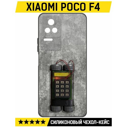 Чехол-накладка Krutoff Soft Case Cтандофф 2 (Standoff 2) - C4 для Xiaomi Poco F4 черный