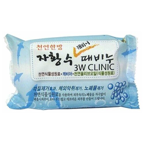 3W Clinic Мыло косметическое кусковое с экстрактом икры Soap Caviar, 120гр 3w clinic мыло кусковое алоэ aloe soap 150г