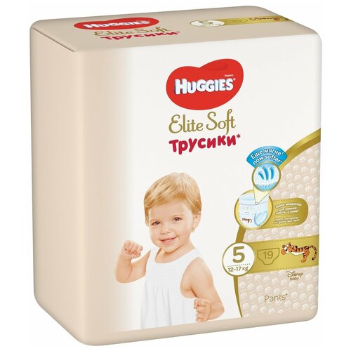 фото Huggies elite soft трусики 5 (12-17 кг), 19 шт.