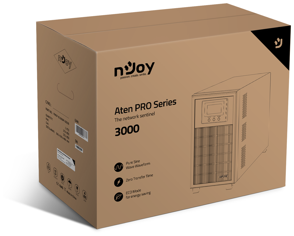 ИБП nJoy Aten Pro 3000 Schuko On-line 2700W/3000VA - фото №5