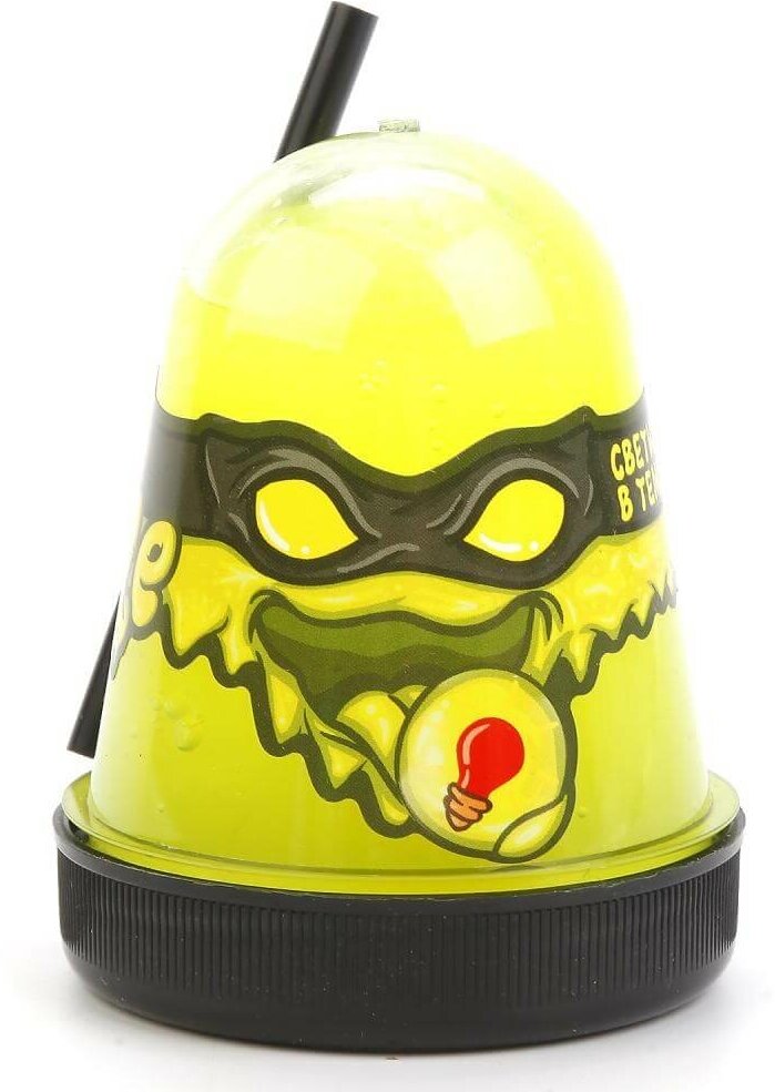 Игрушка ТМ "Slime "Ninja" арт. S130-19 светится в темноте, желтый, 130 г. "боится холода" S130-19