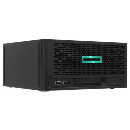 Cервер HPE ProLiant MicroServer Gen10 Plus E-2224 NHP UMTower / Xeon4C 3.4GHz (8MB) / 1x16GbU2D_2666 / S100i (ZM / RAID 0 / 1 / 10 / 5) / 1x1TB_ETY (4) LFF / 1xPCI3.0 / noDVD / iLO (no port) / 4x1GbEth / PS180W (NHP)