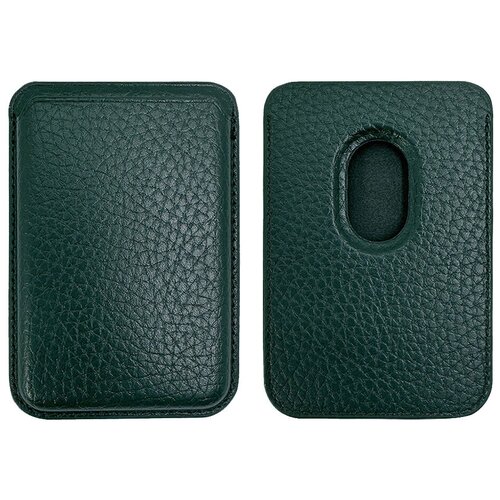 Картхолдер кожаный личи для iPhone, iGrape (Зеленый)