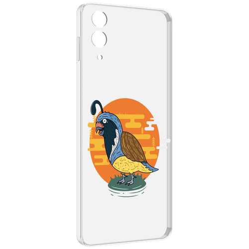 Чехол MyPads попугай-на-острове для Samsung Galaxy Z Flip 4 (SM-F721) задняя-панель-накладка-бампер чехол mypads попугай любит музыку для samsung galaxy z flip 4 sm f721 задняя панель накладка бампер