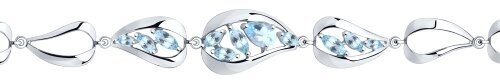 Браслет Diamant online, серебро, 925 проба, топаз