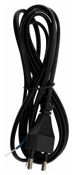 Сетевой шнур 2х0,75 1,8м черный REXANT - фотография № 6