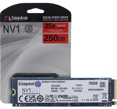 SSD накопитель Kingston NV1 250ГБ, M.2 2280, PCI-E x4, NVMe - фото №5