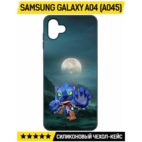 Чехол-накладка Krutoff Soft Case Brawl Stars - Оборотень Леон для Samsung Galaxy A04 (A045) черный чехол накладка krutoff soft case brawl stars оборотень леон для samsung galaxy a05s черный