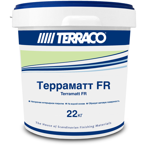 Краска интерьерная негорючая Terraco Terramatt FR класс KM0 (22кг)