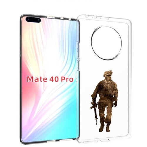 Чехол MyPads call-of-duty мужской для Huawei Mate 40 Pro (NOH-NX9) задняя-панель-накладка-бампер