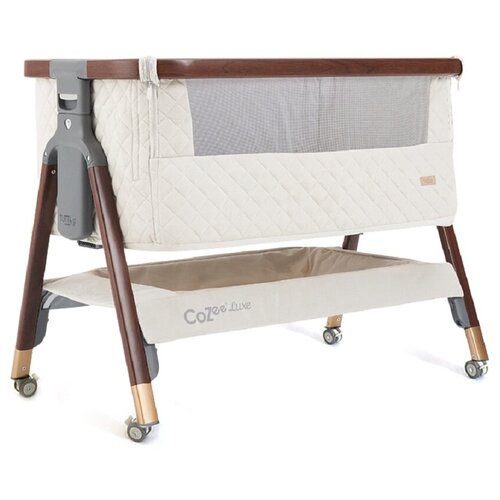 Колыбель Tutti Bambini CoZee Luxe Walnut/Cream с колесами прикроватная колыбель tutti bambini cozee luxe цвет cream walnut