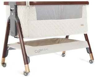 Колыбель Tutti Bambini CoZee Luxe Walnut/Cream с колесами + качалка