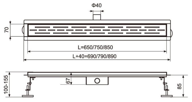 Встраиваемый трап для душа Tim BAD416502 - фотография № 12