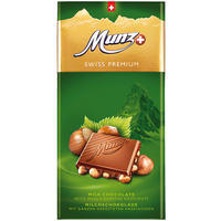 Шоколад Munz молочный с обжаренным фундуком, 100 г