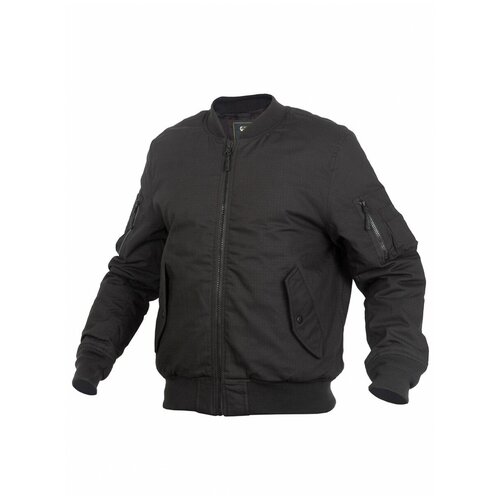 фото Куртка пилот мужская утепленная (бомбер), gongtex tactical ripstop jacket, осень-зима, цвет черный (black)-m