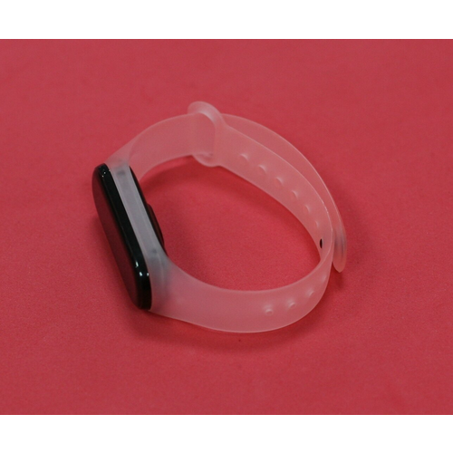 силиконовый ремешок для фитнес браслета xiaomi mi band 5 6 ярко розовый Xiaomi Силиконовый ремешок для Mi Band 3/Mi Band 4, прозрачный розовый