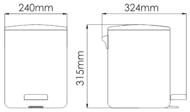 Мусорное ведро Wasserkraft K-649 9 л - фото №12