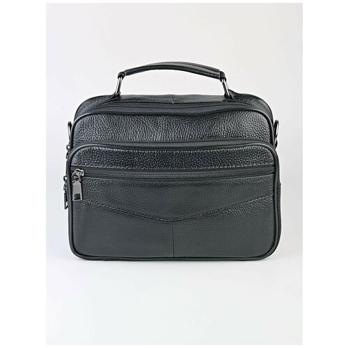 Сумка , натуральная кожа, черный